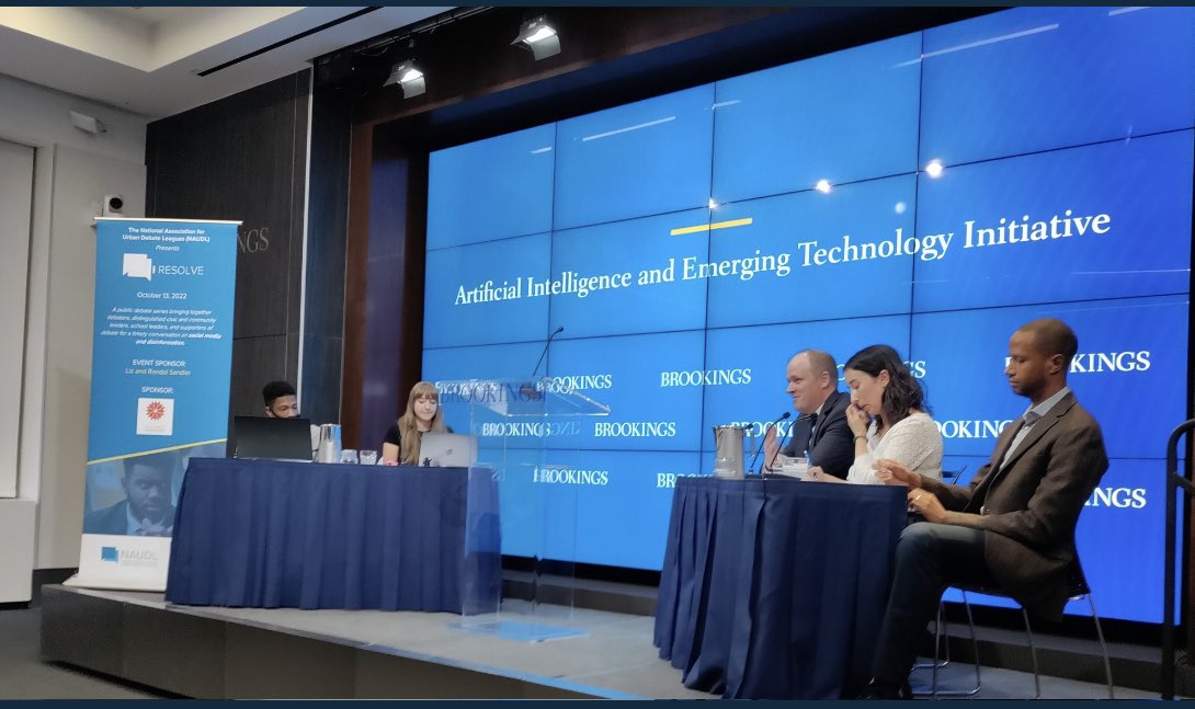 Rhonda Haynes (@rhondaphaynes) on Twitter photo Still reeling from our time at <a href="/BrookingsInst/">The Brookings Institution</a> where HS students Noemie and Haven presented solutions for combatting #disinformation in #socialmedia. Thanks to <a href="/chrismeserole/">Chris Meserole</a> for moderating and <a href="/BrookingsInst/">The Brookings Institution</a> for hosting this crucial conversation. #IRESOLVE #urbandebate Still reeling from our time at <a href="/BrookingsInst/">The Brookings Institution</a> where HS students Noemie and Haven presented solutions for combatting #disinformation in #socialmedia. Thanks to <a href="/chrismeserole/">Chris Meserole</a> for moderating and <a href="/BrookingsInst/">The Brookings Institution</a> for hosting this crucial conversation. #IRESOLVE #urbandebate