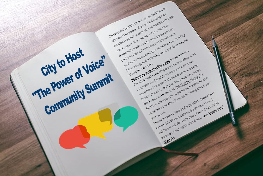 FLCommHumanRela's tweet photo. Join us Oct. 19 from 7:30 a.m. to 4:30 p.m at "The Power of Voice," a race relations summit to connect communities through conversation. Register now for this free event using the following link https://t.co/2SuVdQXpQe. Breakfast and lunch will be served! https://t.co/yZZbQ4HXle
