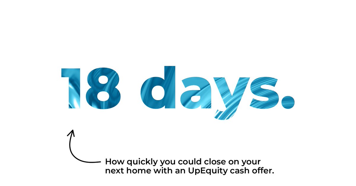 UpEquity (@upequity) on Twitter photo We're now offering 18-day closes for our Cash Offer program
Learn more on our blog:
hubs.li/Q01pQ7T30 We're now offering 18-day closes for our Cash Offer program
Learn more on our blog:
hubs.li/Q01pQ7T30