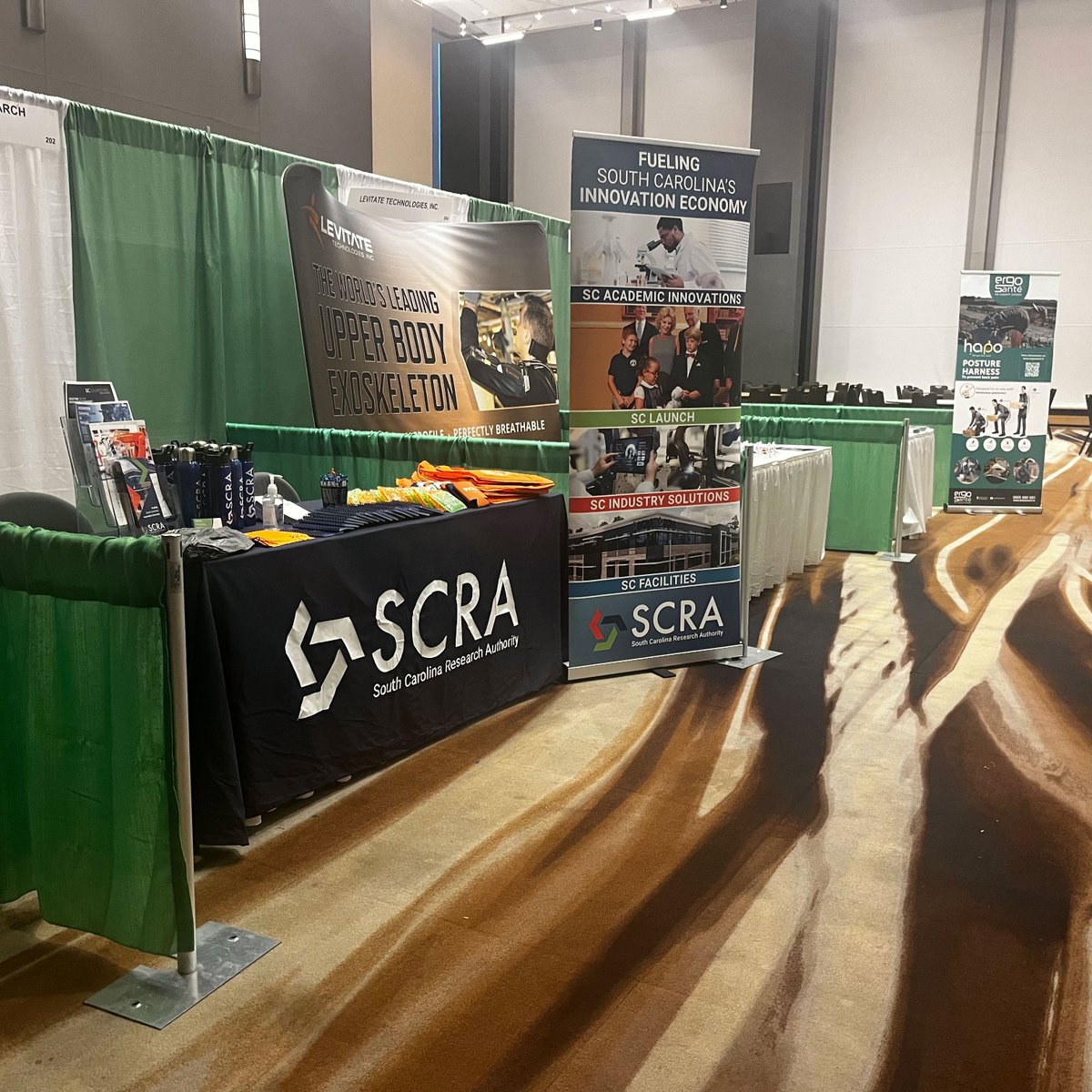 SCRAInnovation's tweet photo. SCRA is proud sponsor of the @HFES ERGOX Symposium in Atlanta. If you're attending the event today or tomorrow please make sure you stop by our booth. We look forward to connecting with you all at ERGOX! #HFES2022 #ERGOX #cybersecurity #extendedreality #robotics #exoskeleton https://t.co/xKoMsSYVVv