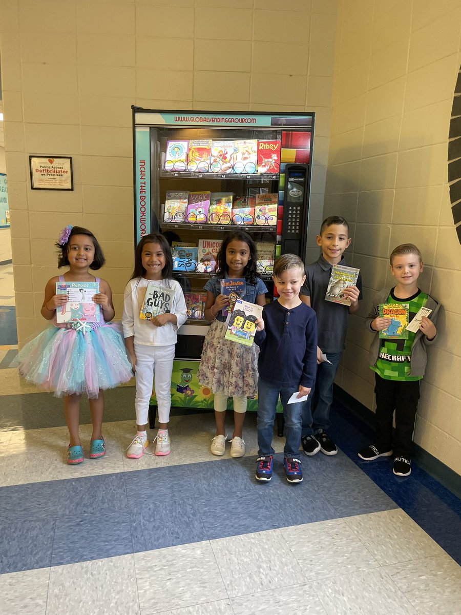 Congratulations to these GREAT Kids who were observed demonstrating growth mindset, respect, empathy, acceptance, &amp; trust! They wrote their names on the GREAT Kid Wall of Fame &amp; chose a book from our book vending machine! <a href="/FiduraMaggie/">Maggie Fidura</a> #BBRocks #corememories