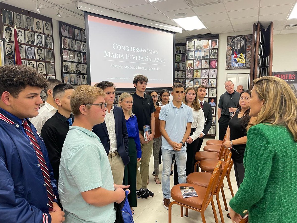 It was such a pleasure to meet the future of America’s Armed Forces at my annual recruitment day! Thanks to each of the five service academies for participating and to la Brigada Asalto 2506 for generously hosting 🇺🇸