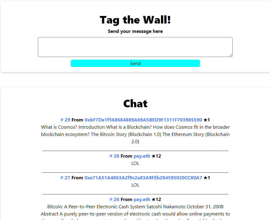tagtheWall's tweet photo. You can now see whos active by messages token balances! Could we make walls that show other tokens for DAOs 👀👀🤯 https://t.co/qjFdz56o9I