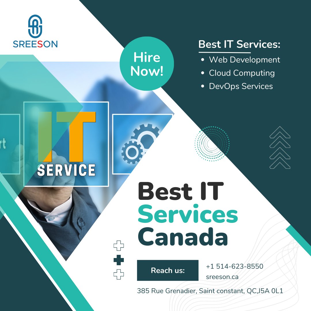 SreesonCanada's tweet photo. Hire Sreeson Canada for #ITservices such #webdevelopment, #CloudComputing and #DevOps to cut down on #operatingcosts and allocate more time and resources to more #productivematters in-house.
#itservicesagency #itservicescompany #itservicestoronto #devopsaws #devopsengineer https://t.co/WzMewyxGCy