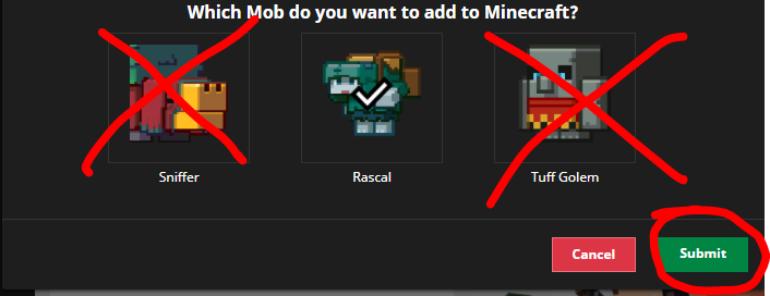 RealBongoHarley's tweet photo. Yall should totaly do this in the minecraftmobvote #MinecraftLive #RASCALSWEEP
RASCAL FOR THE WIN!!!! https://t.co/AN63K1v3C3