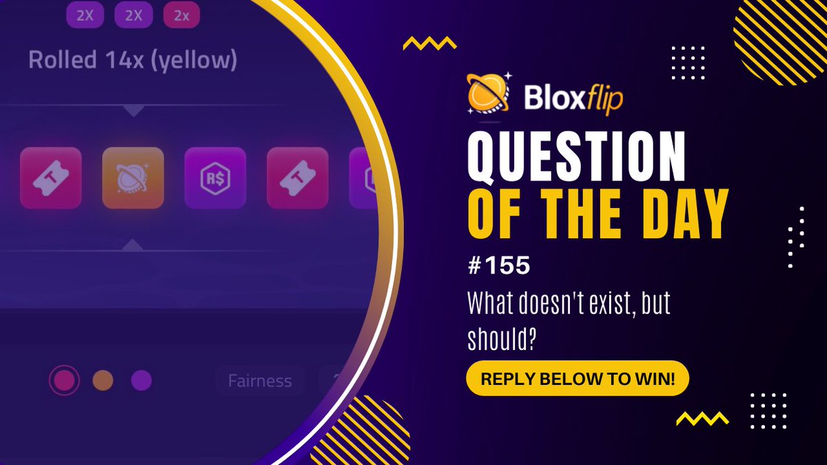 bloxflip's tweet photo. ❓ Question of the day ❓ #qotd

What doesn't exist, but should? 🦓

Reply below for a chance to win our weekly 5,000 #robux #giveaway!
Follow us to win!
#bloxflip #roblox 👇 https://t.co/xwy9IbUSSK