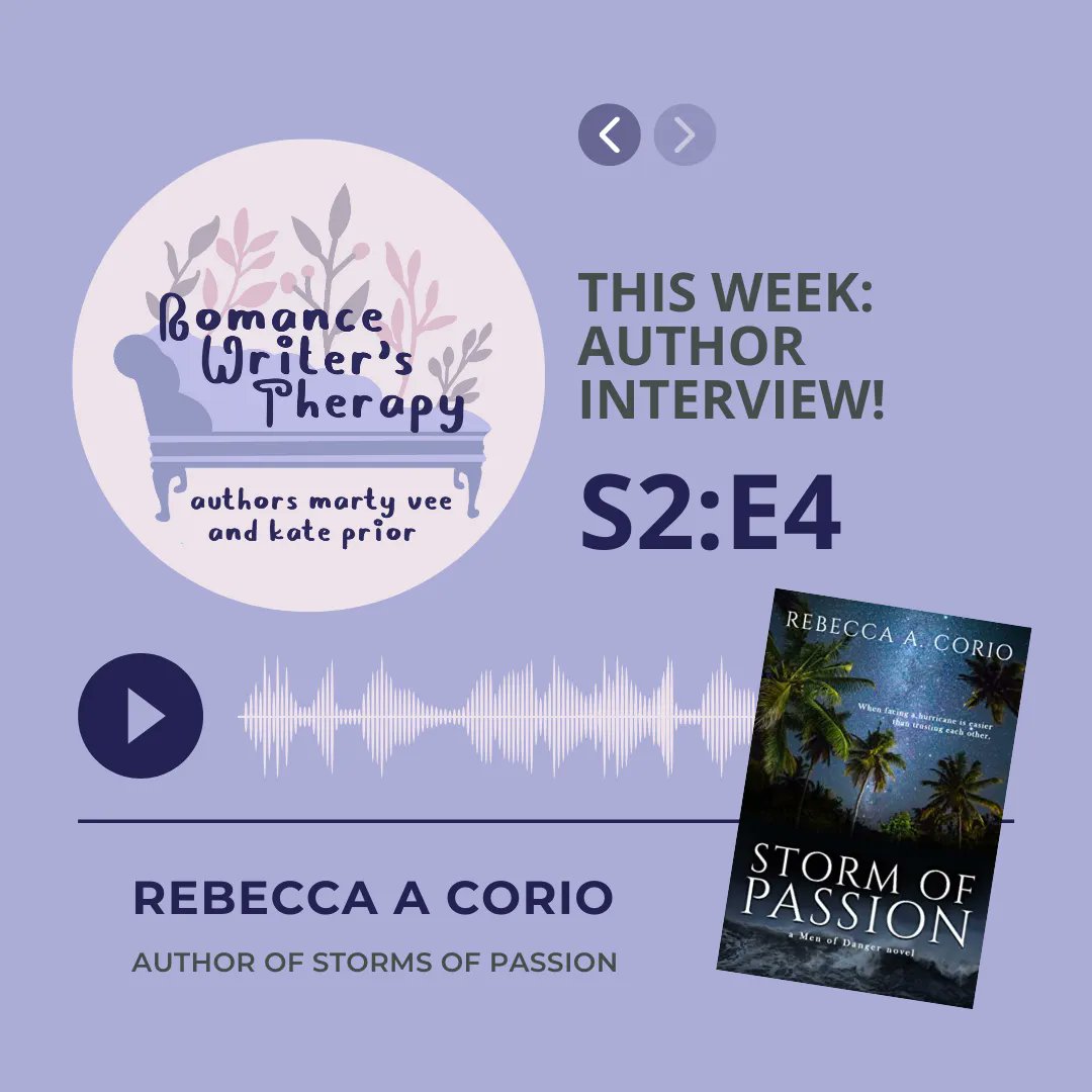 Have you listened to the Romance Writer’s Therapy podcast by @martyveeauthor and @bykateprior yet? Check out S2 E4 where I get to share my thoughts on vulnerability in romance! 😘