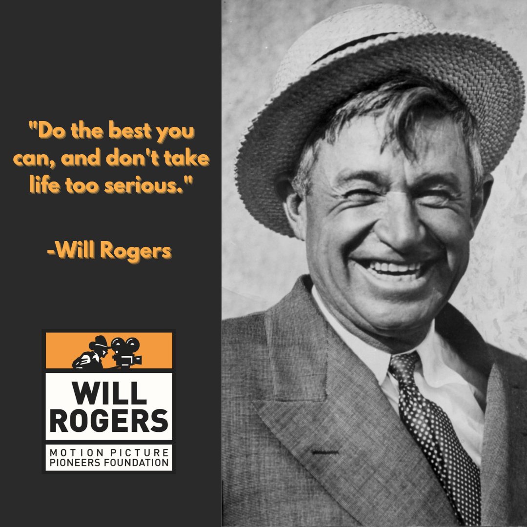 #HappyFriday, everyone! We hope you can take some time this weekend where you don't take things too serious!

#quote #willrogers #wrpioneers