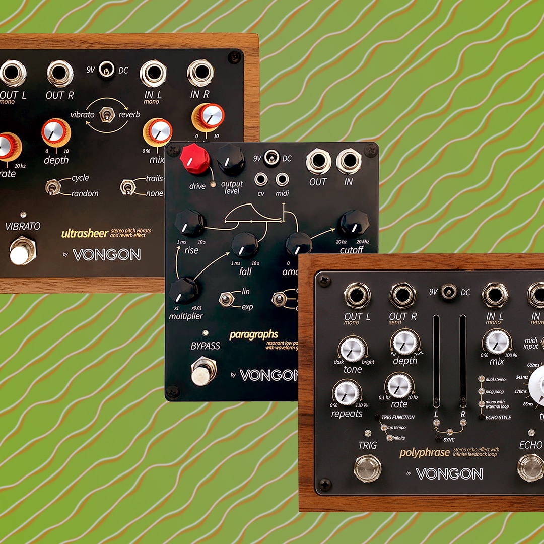Perfect_Circuit's tweet photo. We're talking Vongon over on the blog !

Hot of the release of their newest effect, Polyphrase, we take a quick look at how these electronic wizards have honed their craft

https://t.co/siMP66ZAf1

#pedal #reverb #delay #synth #effect #filter #synthesizer https://t.co/FdB8C7Q6Aa