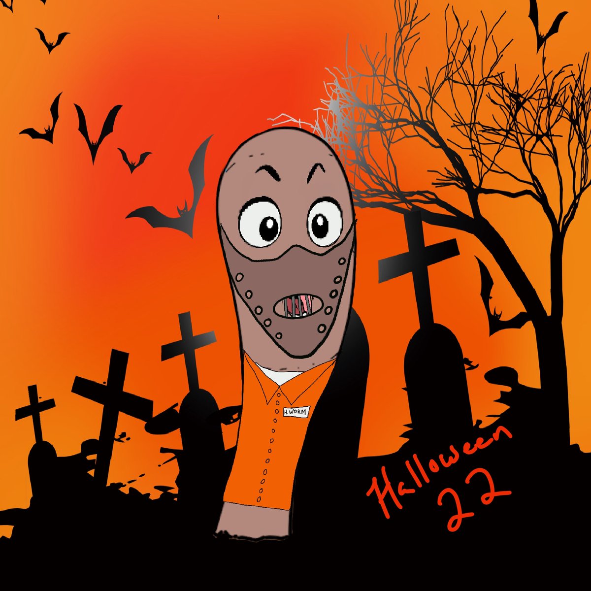 Halloween 🎃 Day 14....Hannibal Wormz. #NFTCommunity #NFTMint #NFTGiveaway #Halloween2022