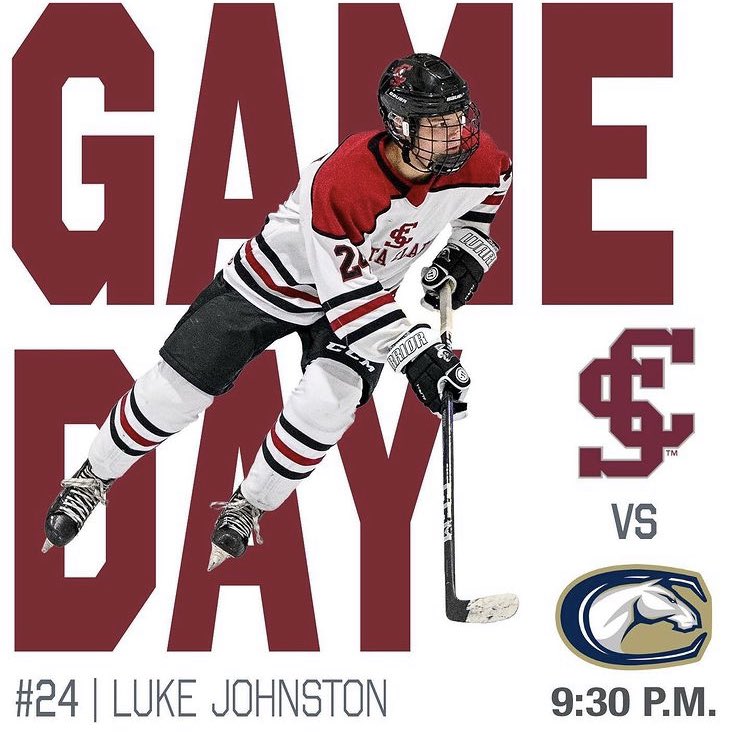 HockeySCU's tweet photo. It’s GAMEDAY!!!
⏰9:30pm 
📍Solar4America Ice at Fremont
🆚@ucd_hockey

GO BRONCOS! 
#GameDay https://t.co/4HZNQKQXoP