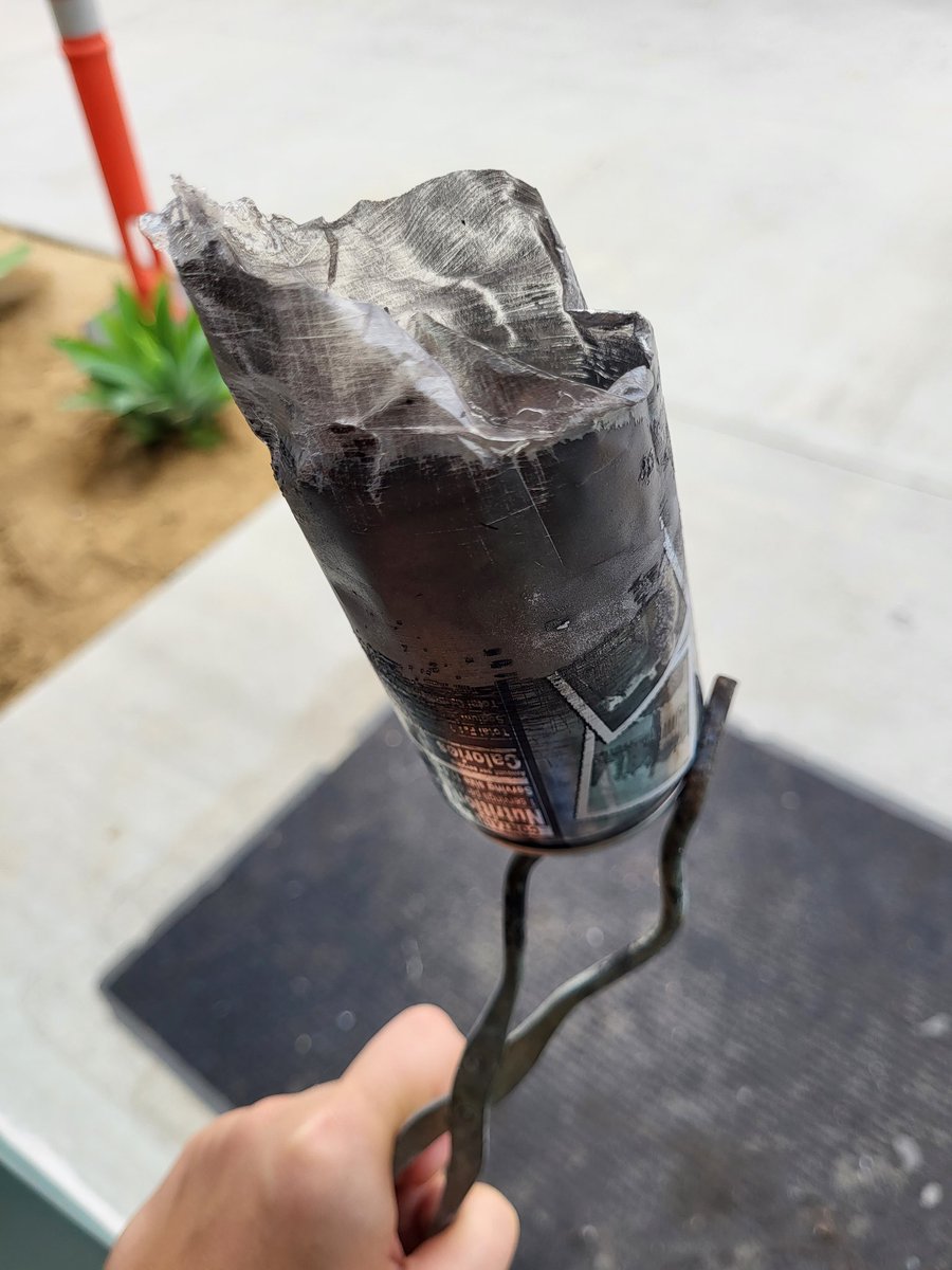 Did you know aluminum cans have plastic linings? Using lye (in a fume hood because you produce hydrogen gas), you can dissolve the Al and leave just the plastic! <a href="/IDEACenterHS/">IDEA Center HS</a>