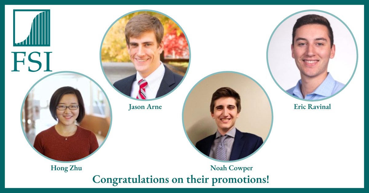 FSI is pleased to announce the following promotions:
Hong Zhu, PhD to Associate Consultant
Jason Arne to Senior Analyst
Noah Cowper to Senior Market Research Associate
Eric Ravinal to Senior Analyst

#talent #FletcherSpaght #consulting #growth #strategy #healthcare #medtech