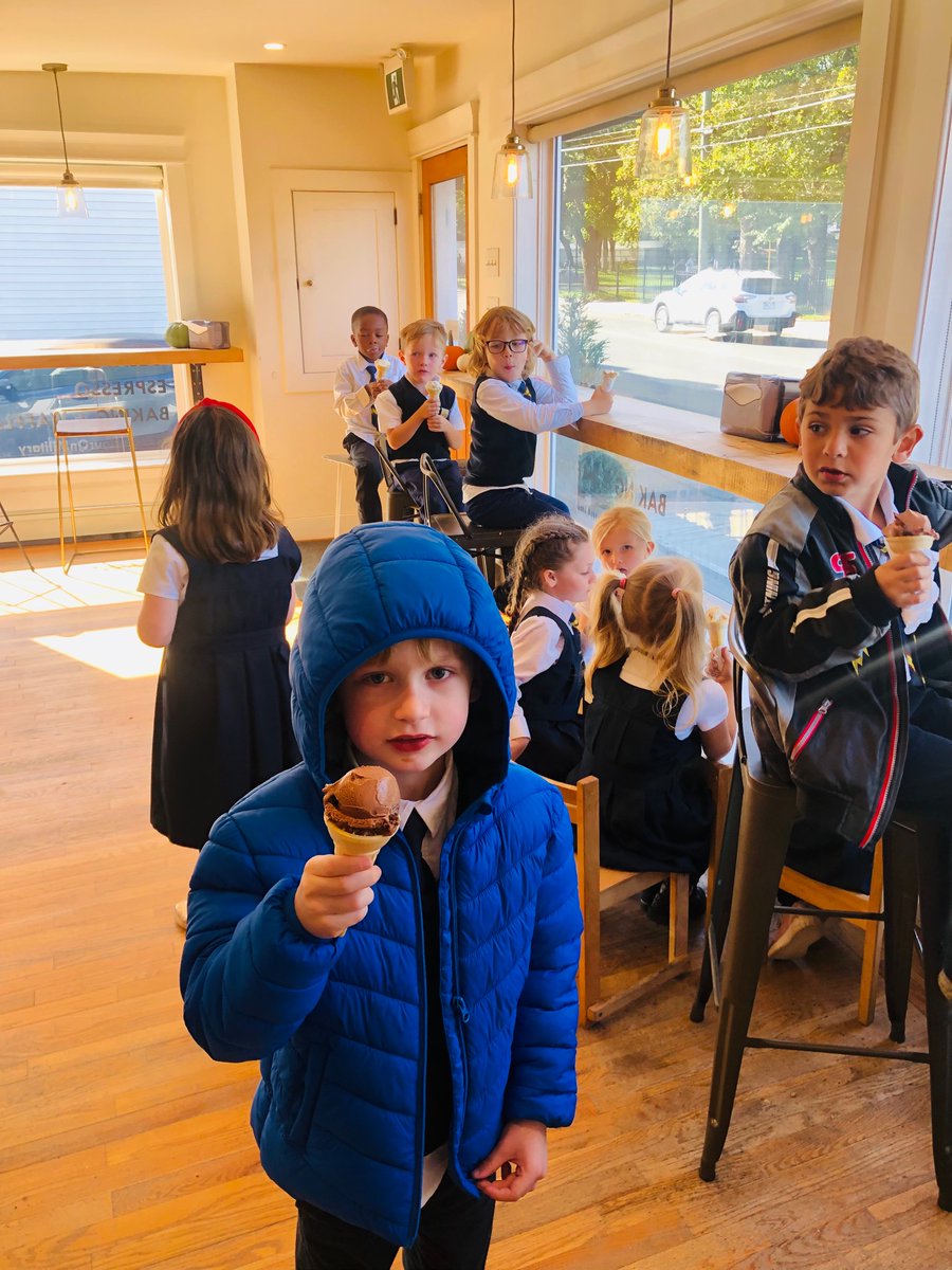 “Ii” is for ice cream 🍦 what a lovely trip on this sunny afternoon <a href="/StBonaventures/">St. Bon's 🇨🇦</a> thank you Krista for your generosity. The kids loved it!