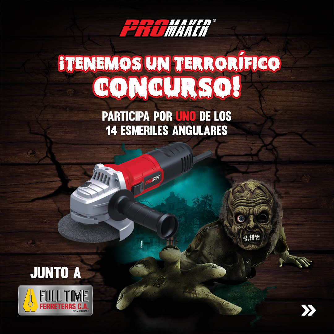 promakertools's tweet photo. ¡#TERRORÍFICO #CONCURSO! 👻🎃

Ve a nuestro perfil de Instagram: https://t.co/VwogOgHkXw , asegúrate de leer todos los pasos para saber cómo #participar desde ahí 👆 y así ganar una de las 14 #EsmeriladorasAngulares. 🛠⚡ https://t.co/URnMglipBz