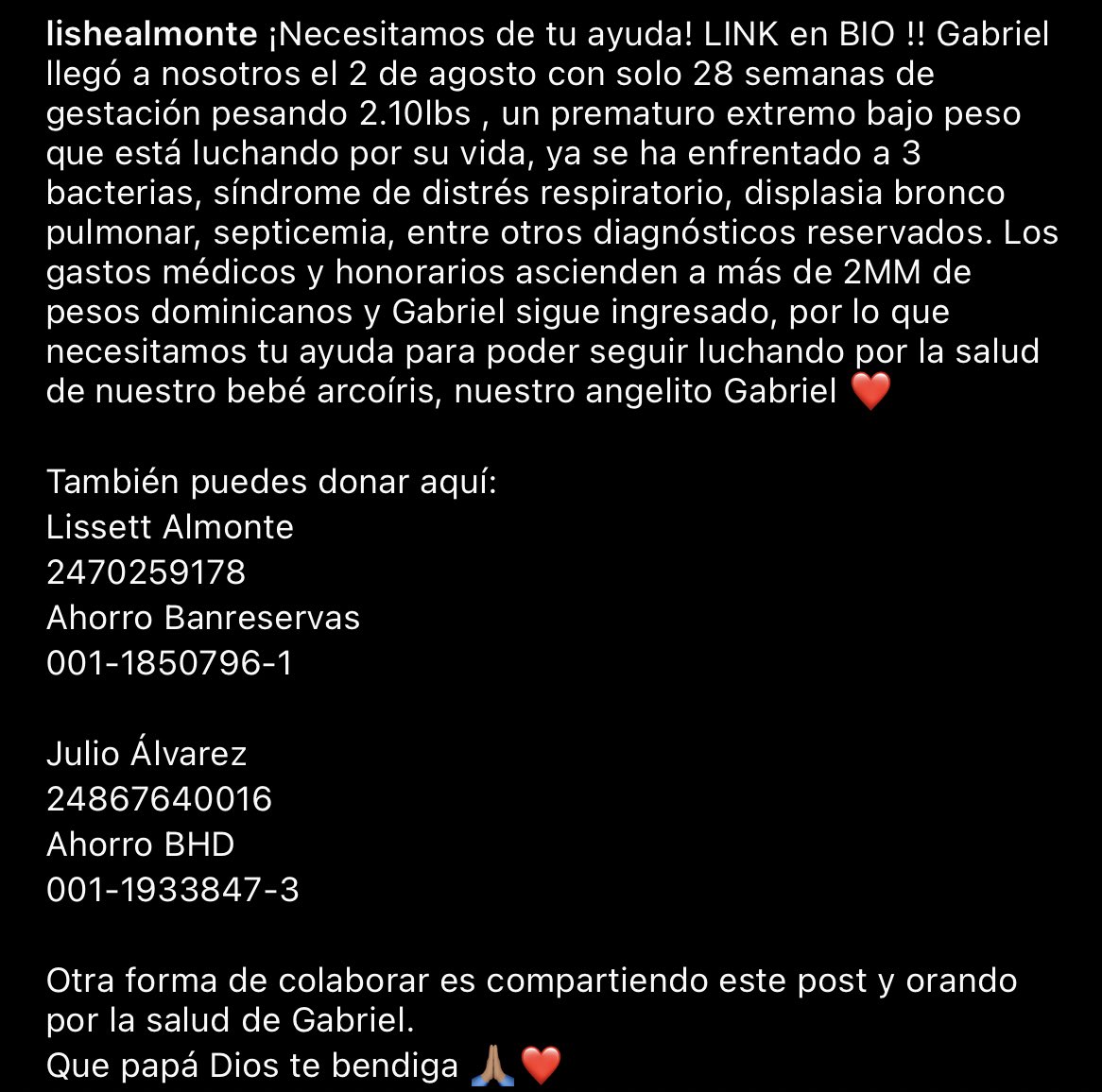 MentaeGuardia's tweet photo. Gabriel es el bebe de una amiga que ha enfrentado varias dificultades desde que nació, pero sigue en pie de lucha. Los gastos médicos ya son muchos y sus padres necesitan ayuda para hacerles frente. Si alguno de ustedes puede y gusta colaborarles aquí les dejo la info. Pls RT🙏🏼❤️ https://t.co/0ly5sdSEZo