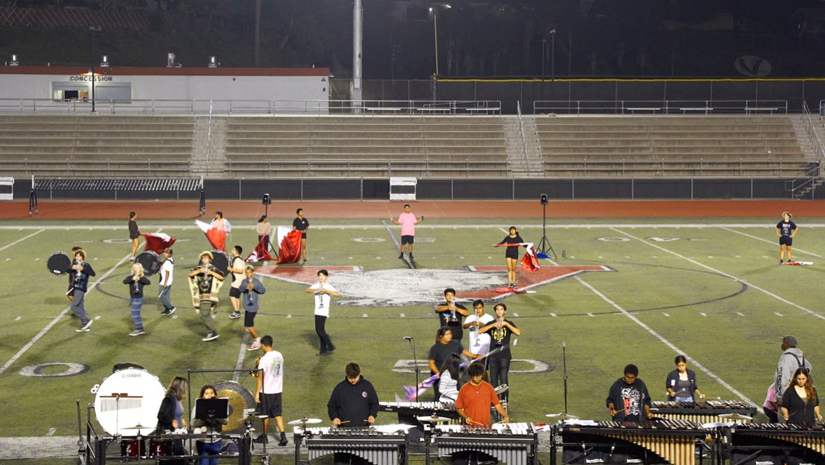 AnchorAudio's tweet photo. Vista High School using the Anchor Megavox at marching band practice! Best of luck with your performance tomorrow! ❤️🖤
Can you spot our Anchor Megavox’s? 👀
#marchingband #megavox #anchoraudio #portablepasystem #pasystem #colorguard #band #liberty #speakersystem https://t.co/FsF91HgMJr