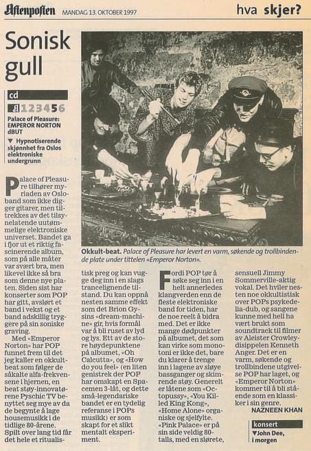 Nøyaktig 25 år siden releaseparty på John Dee for vårt andrealbum Emperor Norton.