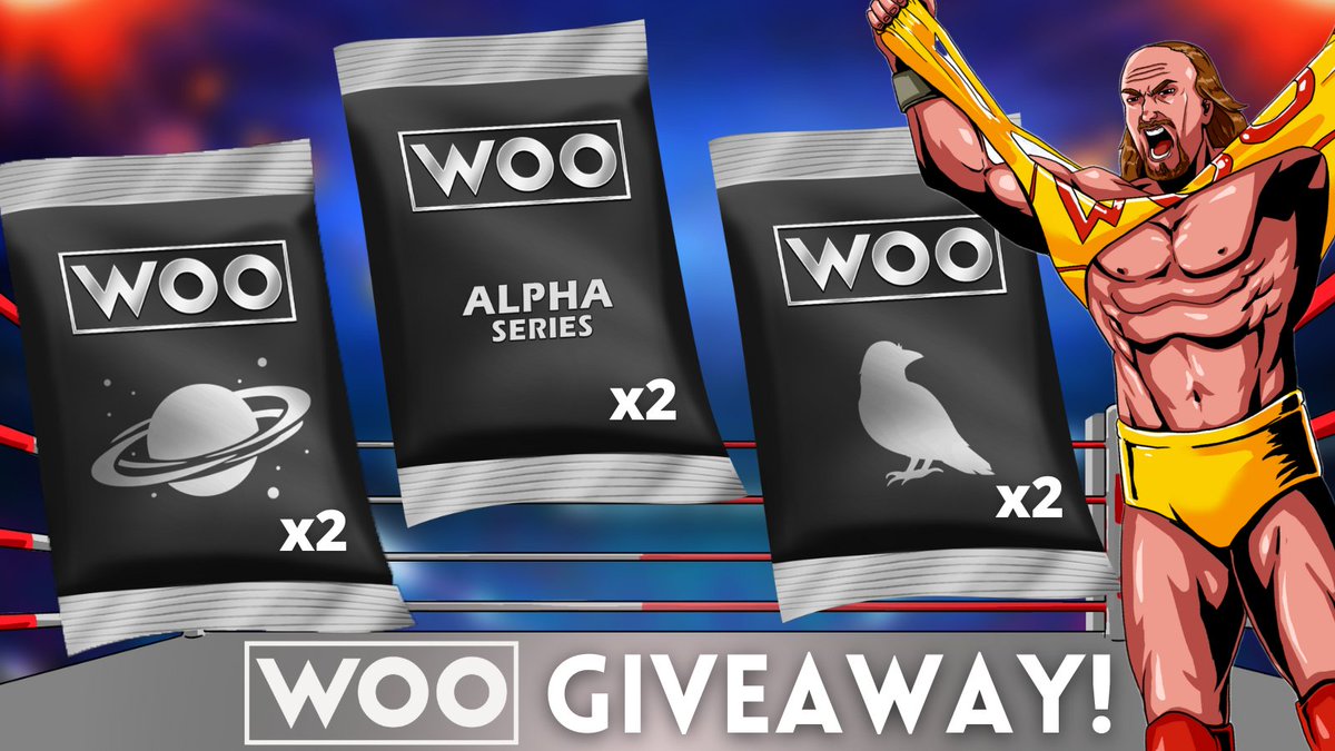RealBookerMan's tweet photo. 💪WOO NFT Giveaway!💪

Win 2 of each WOO Pack!
Alpha, Raven, &amp; Saturn. 

✅Follow @RealBookerMan &amp; @WrestOrgOnline
✅Like, Retweet, Tag 3 Friends!
✅Join WOO Discord: https://t.co/dAV72aMiUE

🎁Ends on Oct. 18th 7pm ET🎁
#BlockchainGaming #NFTGiveaway #NFTs #P2E
 #HIVE https://t.co/jlNcINVVCh