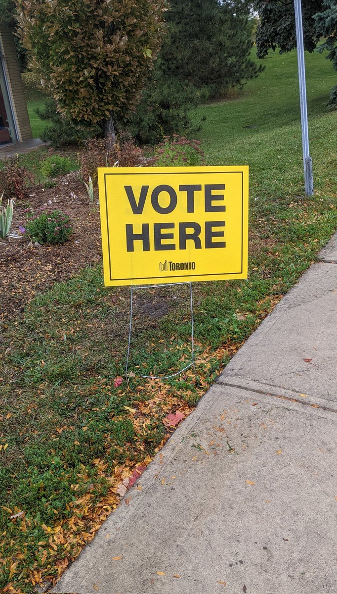 Alright, Toronto. I did the thing.

Election day is on October 24th for anyone who didn't get a chance to do so in advance.

So go do the thing.