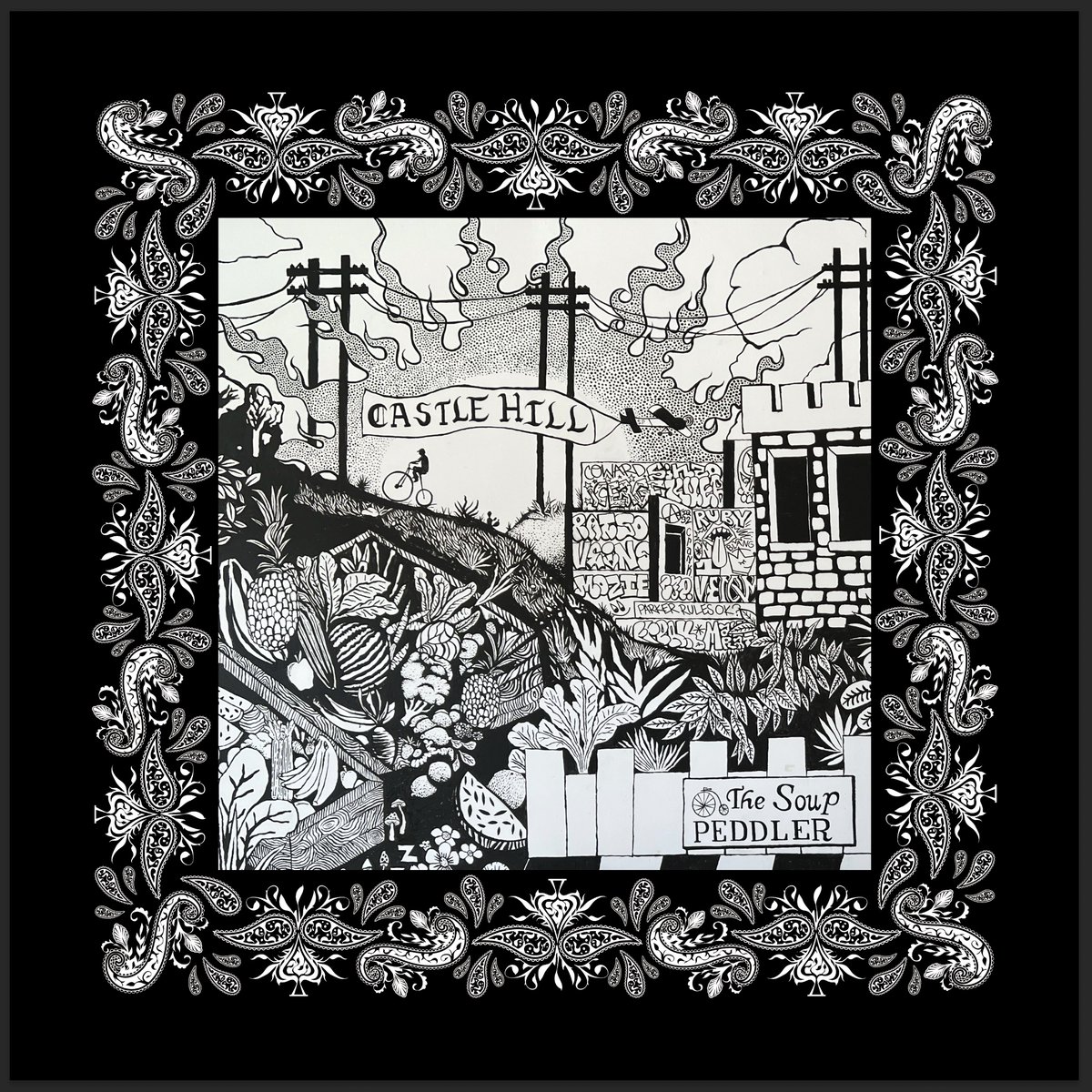 We’ve got new merch for ya! 🎉 Our Castle Hill bandana, featuring a scene from the mural at our Castle Hill shop, is now available to purchase in stores and online! (Just in time for the last couple days of ACL!)