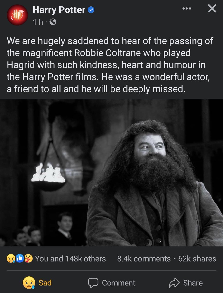 MemeAdam11's tweet photo. RIP #robbiecoltrane https://t.co/0mZmHe84dA