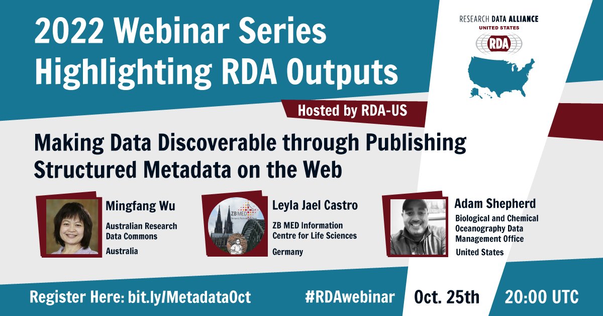 One week left to register for 'Making Data Discoverable Through Publishing Structured Metadata On The Web'. If you are interested in metadata schemas, don’t miss this event! bit.ly/3exWsp2