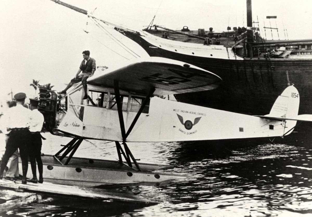 keyslibraries's tweet photo. Keys History 10/19

1927 - Pan American Airways hired pilot Cy Caldwell to fly from Key West to Havana. He carried 7 sacks of mail, containing 30,000 letters, saving the airline, which didn't begin regular service with its own planes until Oct. 28.

more: https://t.co/dET3pp9HDh https://t.co/wo972O0Xp7