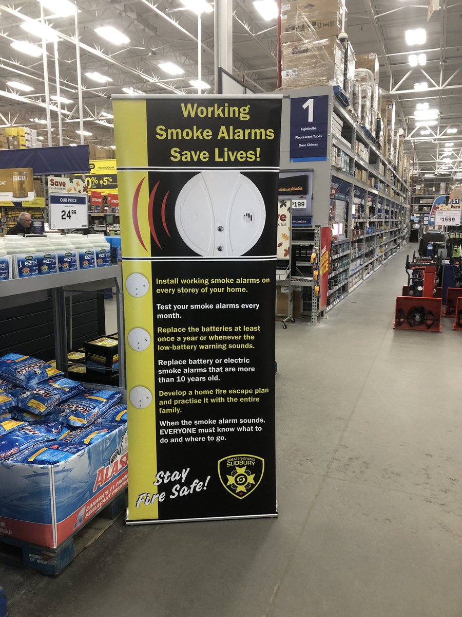 ropes1175's tweet photo. Lowes till 21:00 tonight and Home Depot tomorrow during the day, 

We needed to keep our lonely Senior Fire Education Officer company, so the SFPO’s are keeping him company 👍 #FirePreventionWeek #SmokeAlarmsSaveLives #knowyourfireescapeplan https://t.co/44W84uFIKg