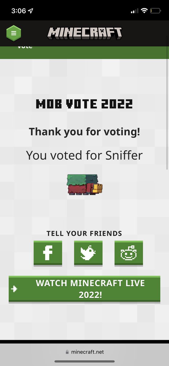i mean, who wouldn't vote for this cutie💚 #MinecraftMobVote #MinecraftLive2022 #mobvote2022