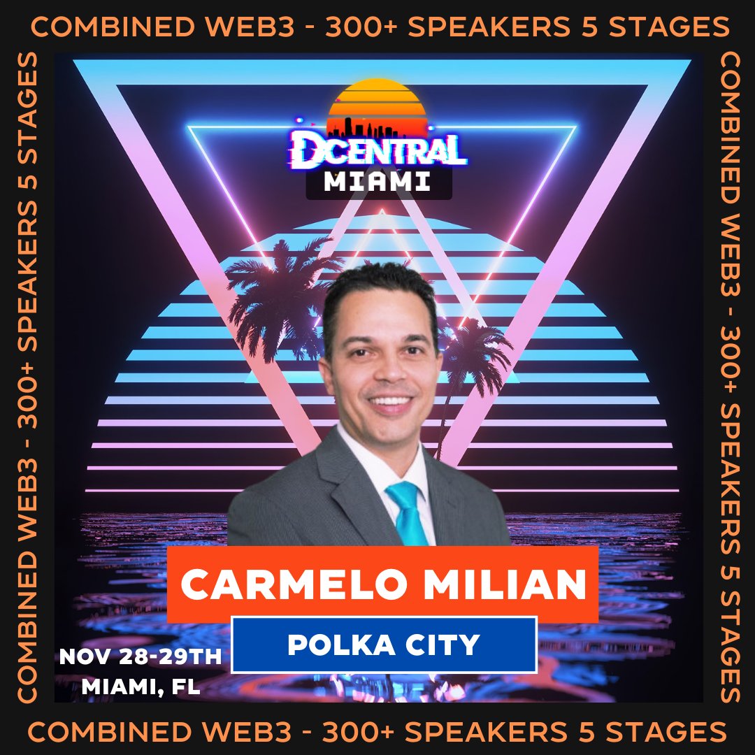 0xPandaCalls's tweet photo. 🌴 We are excited to have @POLCDev of @PolkaCity join us as a speaker for Miami!📣

DCENTRAL Miami is the largest combined Web3 conference for NFTs &amp; Defi.

Nov 28th-29th.
5 Stages. 200+ Exhibitors. Afterparties.

Get your tickets now! 👇
https://t.co/eDDNmBMEvj https://t.co/aIf1GnvQHh