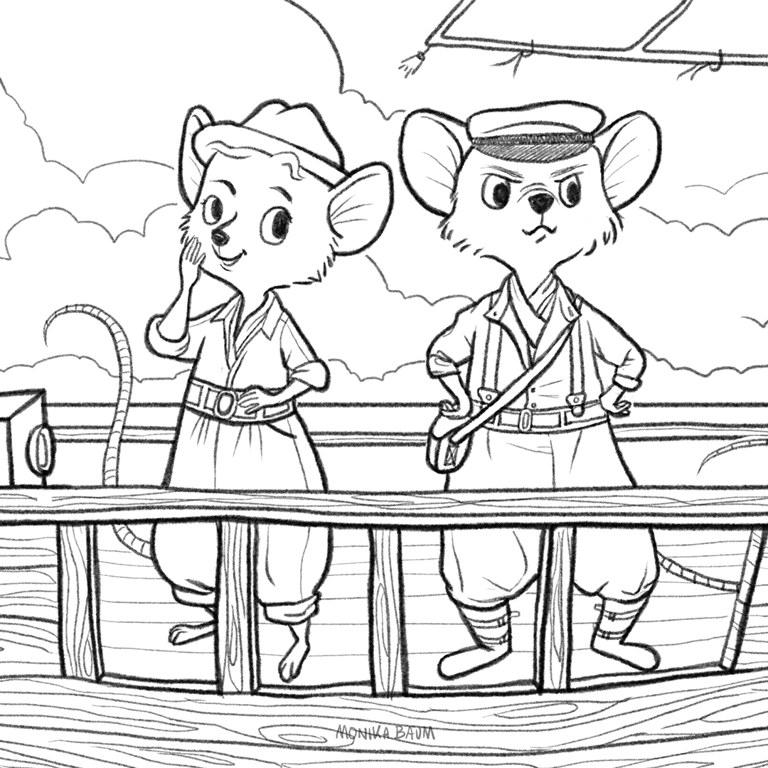 ADVENTURE 🗺⚓️🏕🗿

This prompt gave me "The Rescuers", "Indiana Jones" and "Jungle Cruise" vibes 😇.
#Melotober #Melotober22 #Melotober2022 #ArtChallenge #Inktober2022 #Inktober #LineArt #KidLitArt #ChildrensBookArt #ChildrensBookIllustration #CozyIllustration #Mouse #Adventure