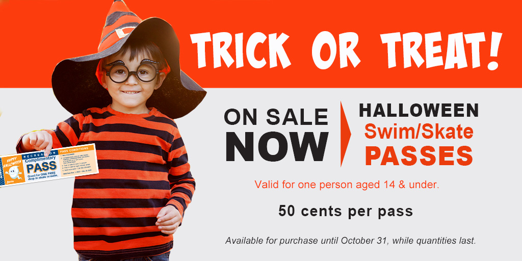 The City of Barrie on Twitter "Halloween swim/skate passes on sale