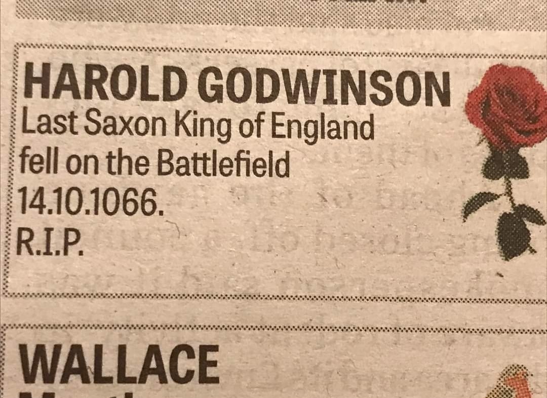 In Memoriam column in today's Battle and Bexhill Observer.
