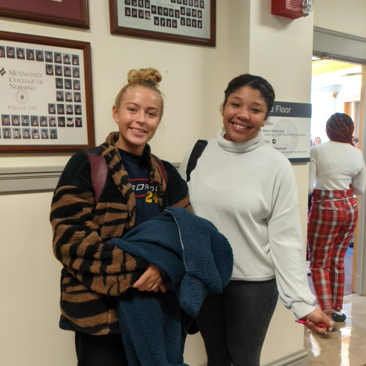 Our #SocialWork students Grace Mittlebrun (left) and Rachel Romero (right) did a great job in interdisciplinary collaborative simulations with students from the Mennonite College of Nursing, Communication Sciences and Disorders, and Health Services! <a href="/NursingISU/">Mennonite College of Nursing at Illinois State</a> <a href="/IllinoisStateU/">Illinois State</a>