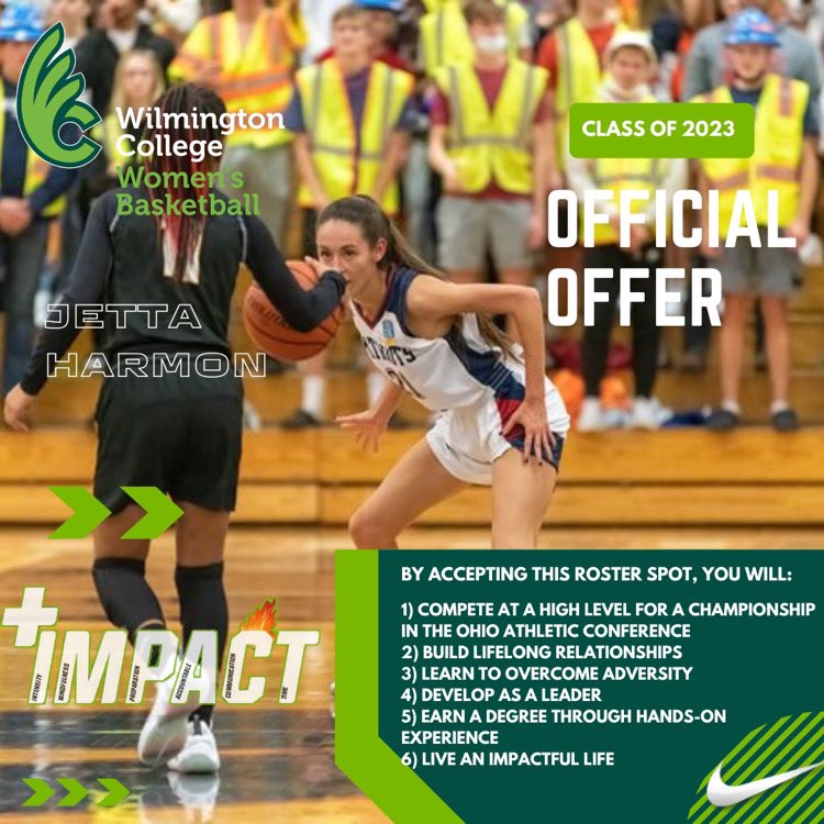 Congratulations to <a href="/Jetta_Harmon20/">Jetta</a> for receiving an offer from Wilmington! 

An outstanding on/off ball defender, who has greatly improved her ability to attack the basket and finish around the rim. A competitor through and through!