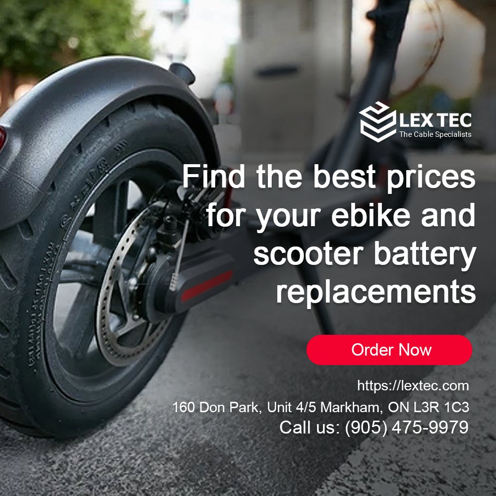 LexTecInc's tweet photo. Do you need a battery replacement for your E-Bike? We offer the most affordable rate on all our products.
Visit us at now at https://t.co/3XwjsjQCV0.
#battery #cablesandwires #batteryforsale #torontomanufacturing #electronicsmegasale #batterypack #ebikebattery #ebikerepair https://t.co/bZEEz3tcLk