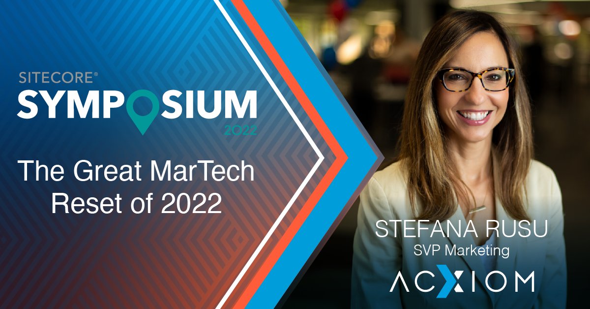 Are you attending Sitecore Symposium? Interested in learning more about how Acxiom's Real Identity works with @Sitecore CDP? Don't miss our session on October 18 with our SVP of Marketing Stefana Rusu. Details and registration: acxiom.info/3V3pdKR #SitecoreSYM