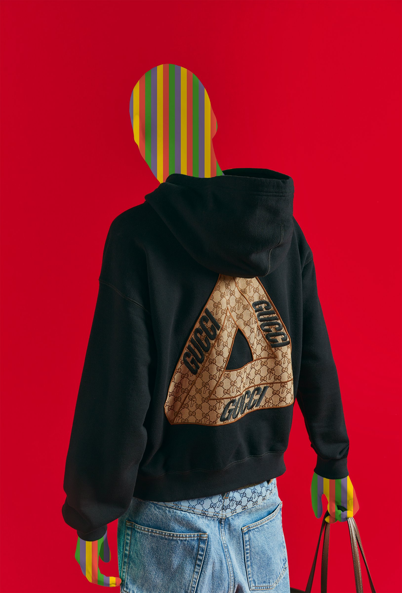 Palace x Gucci Tri-Ferg GG Patch Hoodie