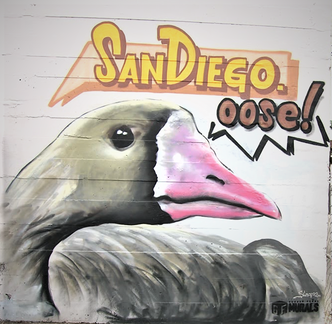 Teamwork, family, and loyalty -- the goose symbolizes everything that makes up the SAN DIEGO @PADRES!! This new mural was put up last night in Chula Vista by @groundfloorsd 🤎💛🤎💛 More info: kusi.com/mural-honoring…