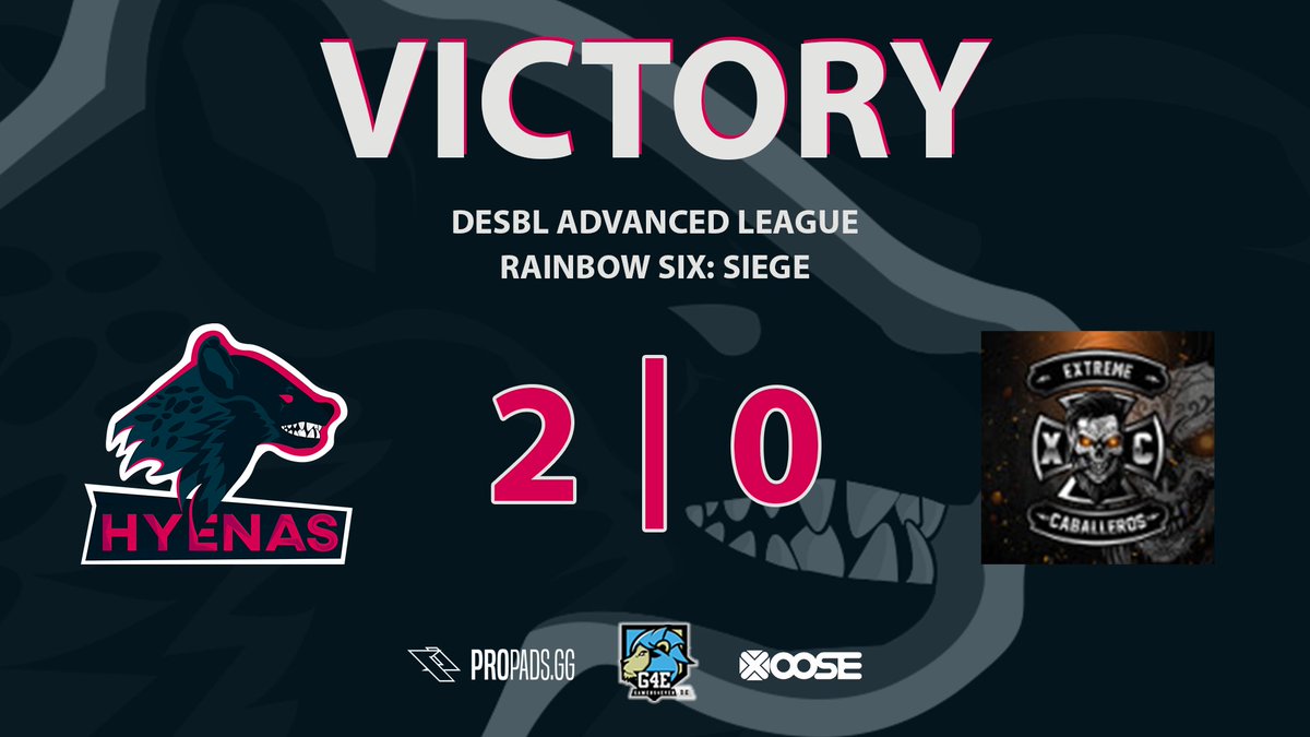 HyenasUnity's tweet image. Das R6 Main Team gewinnt 2:0 mit einem 8:7 und 7:4 gegen eXtreme Caballeros. Somit bleiben mit 2 Punkten Abstand zu BOS GAMING auf dem 1. Platz.

GGWP an alle Spieler!💜💙

#HYU #HyenasUnity #R6 #eSports #DeSBLR6 #Hyenas