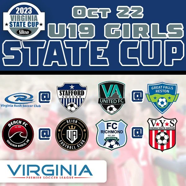 Virginia Premier Soccer League (@virginiapremier) on Twitter photo The final 8️⃣ are set in the <a href="/usclubsoccer/">US Club Soccer</a> VA State Cup
Check the matchups for the Girls ⏩
#vpslstatecup #chasethe🏆 The final 8️⃣ are set in the <a href="/usclubsoccer/">US Club Soccer</a> VA State Cup
Check the matchups for the Girls ⏩
#vpslstatecup #chasethe🏆