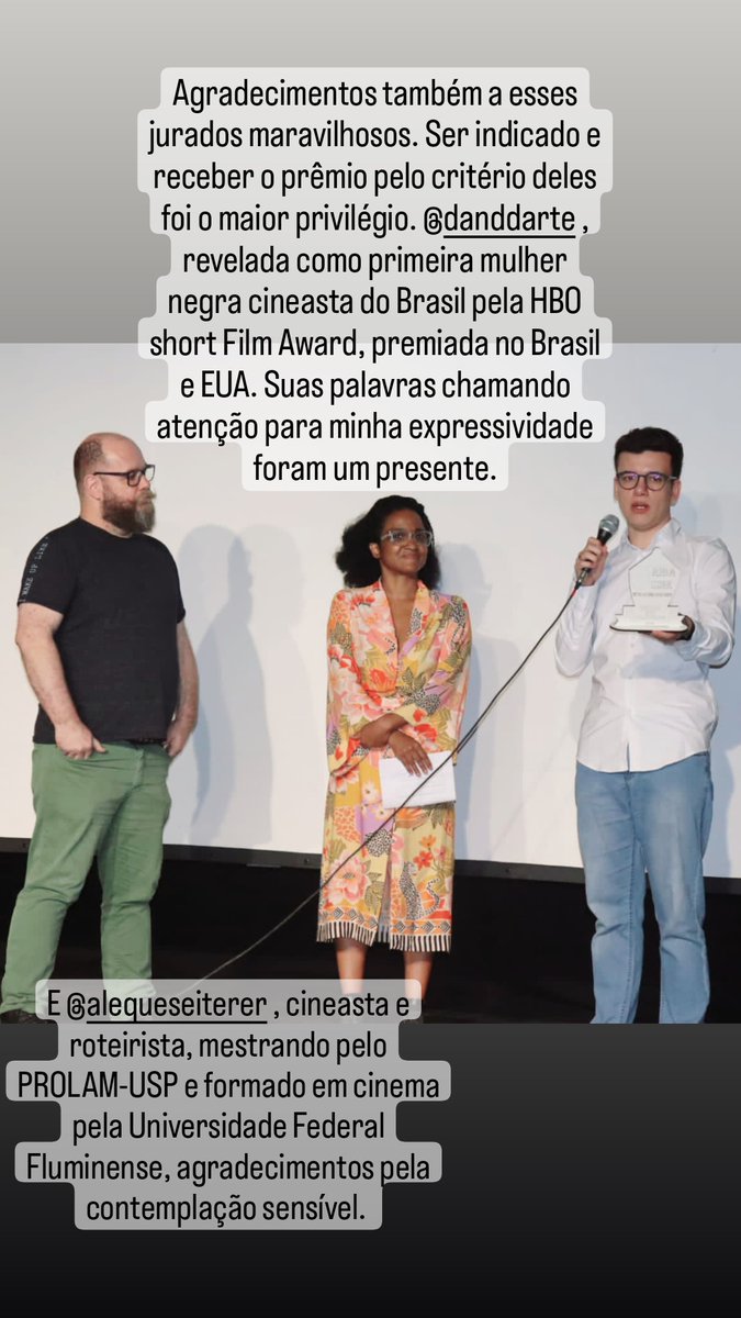 EntreProdutora's tweet photo. Muito felizes!! Thiago Camacho ganhou o prêmio de melhor ator coadjuvante pelo Festival de Cinema de Rio Bonito RJ, com o nosso filme, Dentro. Já assistiu? Segue: https://t.co/uaVll0fvPS https://t.co/gz8Lxz6nFe