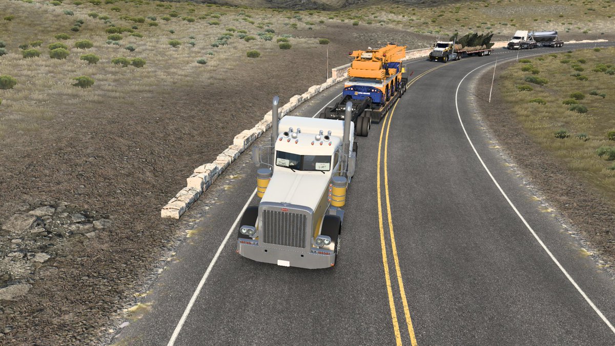 GlobalCargo_VTC's tweet photo. Tonight we held another of our own division convoys! 
All divisions, Class I - IV were able to take part with their own cargo to deliver!

📸 - B33TLE, AngeloNL, bochtepakke

#AmericanTruckSimulator #ATS https://t.co/n4QTAwXmBb