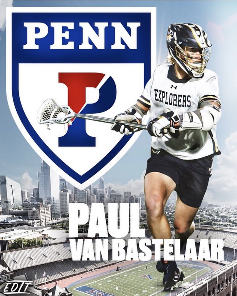 PNALacrosse's tweet photo. Congratulations to 2024 MID Paul Van Bastelaar (@lschs/@Big4HHH) on his commitment to @PennMensLax ! 
#PNALacrosse https://t.co/v8Wy0jDDkB