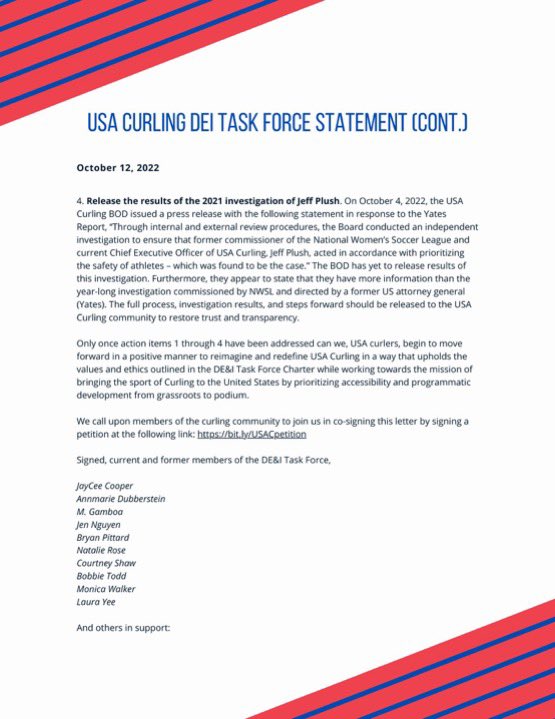 CurlingOrlando's tweet photo. Hey @Columbia1938, @Toyota, @twincitiesortho, @thetrainingHAUS, @BrakebushChx, @ISS_GmbH, & @SitrinHCC; y’all should probably take a hard look at the @usacurl CEO & decide if that’s someone you want to continue to be associated with. #YatesReport #FlushPlush https://t.co/hpnXxNQHXt