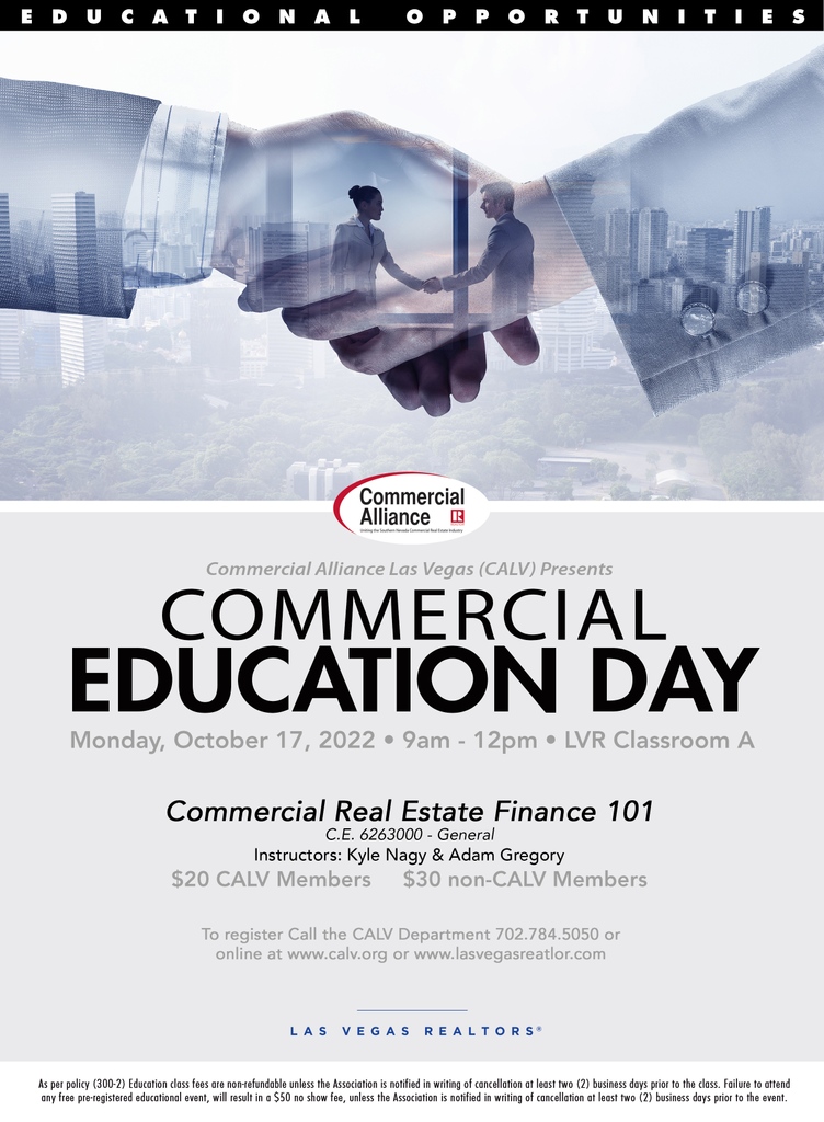 CommCapAdvisors's tweet photo. Tired of residential continuing education classes?
Come learn something better suited for your career in commercial real estate.
Register at https://t.co/58ClWf317g
#CRE #realestate #continuinged #realestateclass #commcap #calv https://t.co/ODnOCORgb1