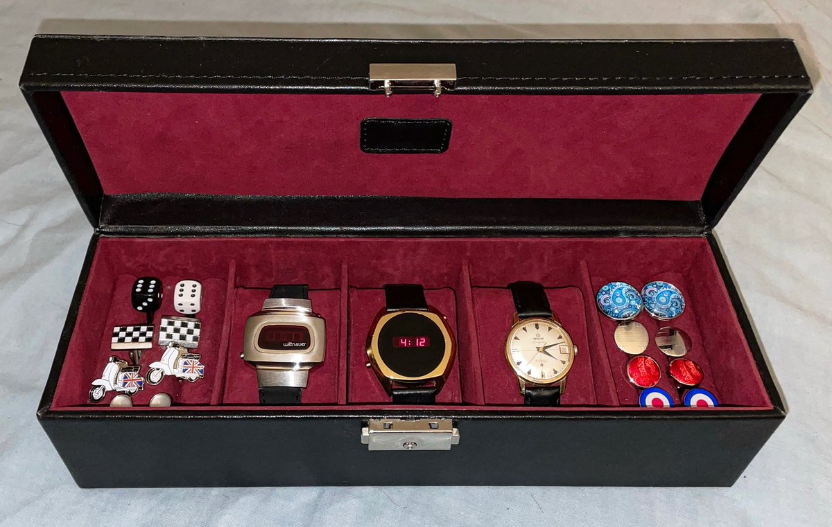 benchampniss's tweet photo. Cheers to @LlOyDazOiD , for selling these absolute beauties to me. Two circa 1976 Wittnauer Polara LED watches. (Push button to reveal time etc..) These new old stock have been in storage for over 45 years! Have a look at Lloyd’s website: https://t.co/joAvcBHRkG
#ledwatch https://t.co/IamznDp4B9