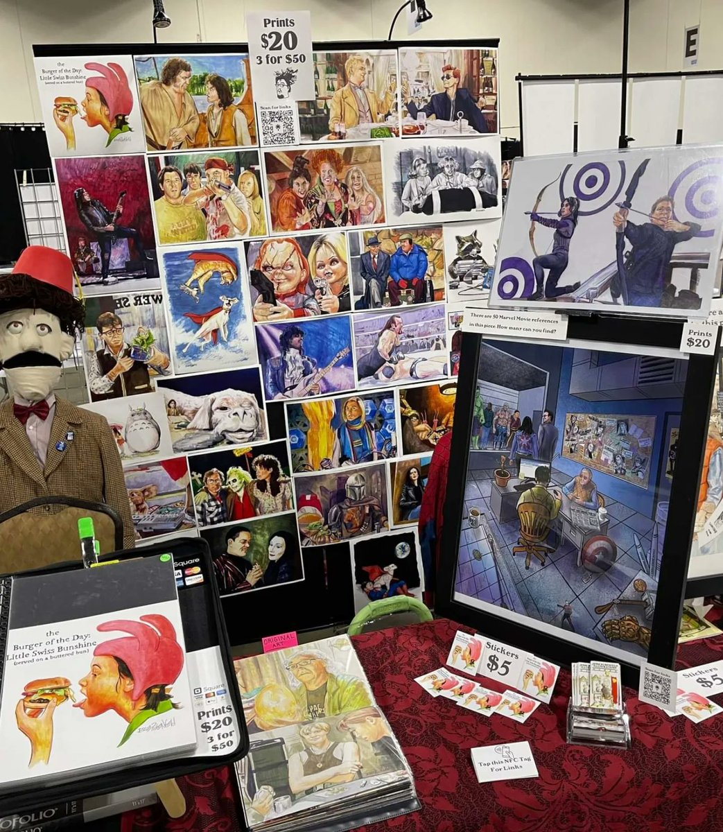 JRlllustrations's tweet photo. Day 1! Come see me &amp; meet puppet Matt Smith!

➡️H-9 @motcitycomiccon in Artist Alley
▫️
#art #artist #illustrator #popculture 
🔎
#MC32022 #MC3 #MotorCityComicCon #eddiemunson #strangerthings #marvel #dc #doctorwho #puppetMattSmith #themuppets #bobsburgers #hawkeye #startrek https://t.co/HcTzL9Z2pn