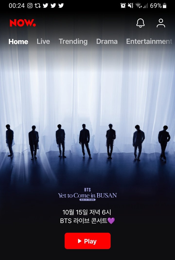 bts07ddaeng's tweet photo. BTS scedule 15 Oct

11:10AM KST: Bring The Soul The Movie

12:40PM KST: Break The Silence The Movie

2:40PM KST: BTS Legendary Performances

5PM KST: Parade show

6PM KST: BTS Busan Concert(face 2 face,liveplay,public view, livestream weverse,naver now,Zepeto)

9PM KST:Drone show https://t.co/kcPx7BhJEp